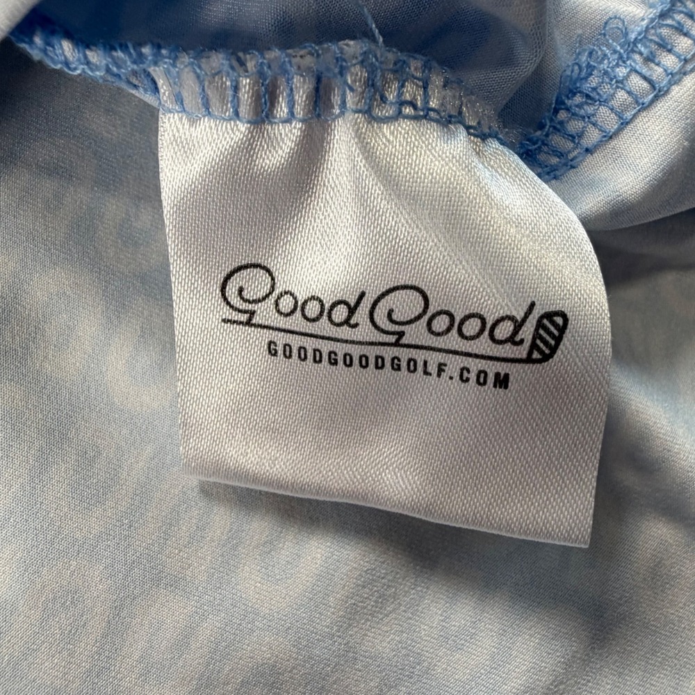 Good Good Golf Polo Mens 3XL Blue Monogram Print Performance Short Sleeve Shirt - Picture 3 of 7